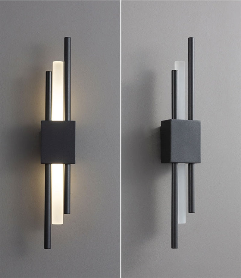 Light My House Emporium LED Wall Lamp | Modern Black & Gold Hardwired