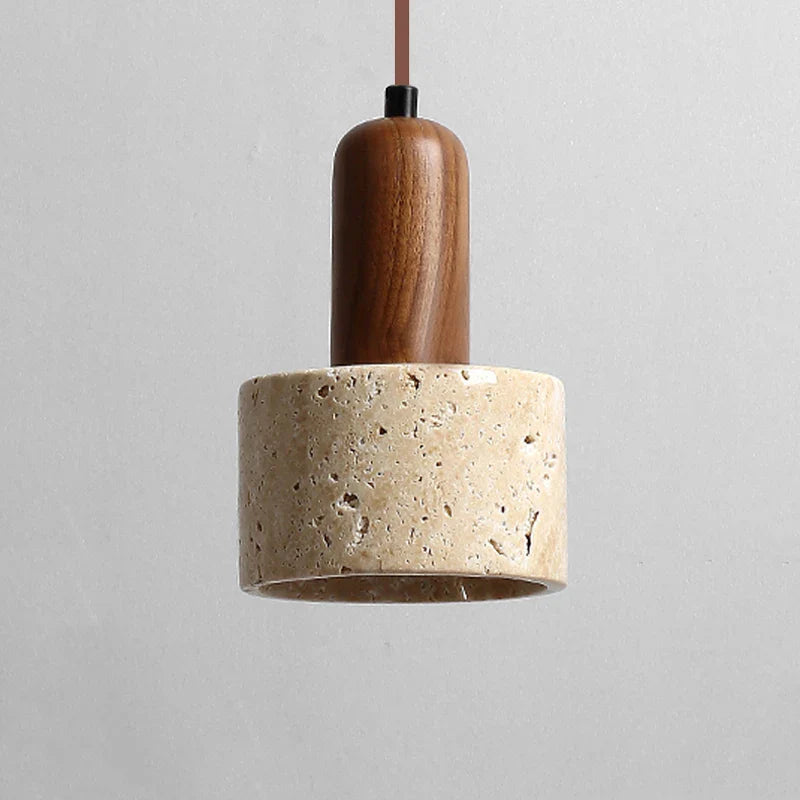 Light My House Travertine Pendant Light – Beige Stone Kitchen Island Light
