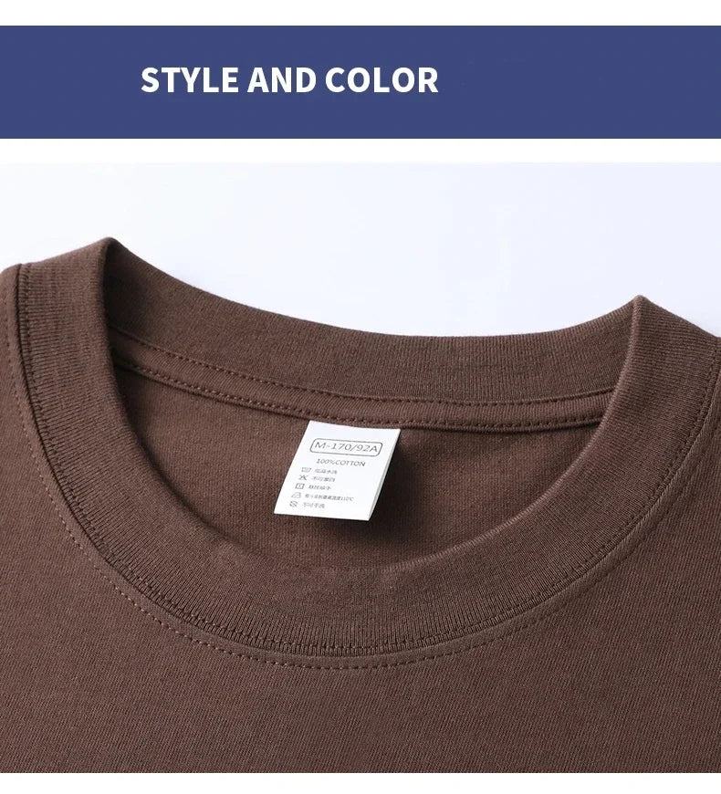 Men’s 100% Cotton Classic T-Shirt – Short Sleeve Crew Neck