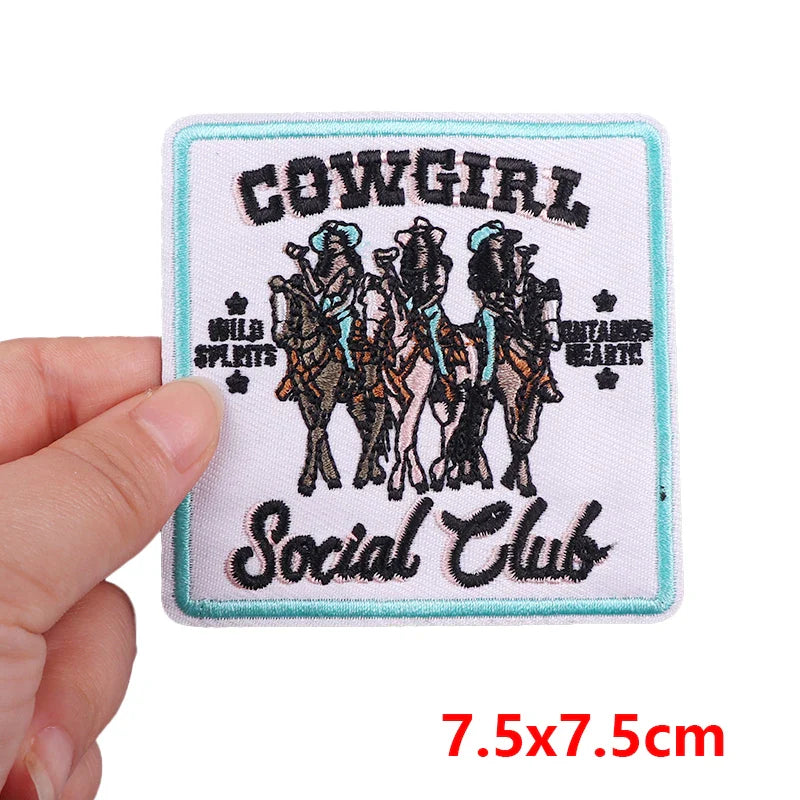 Cowgirl Boot Embroidered Patch Cowgirl Boot Embroidered Patch.