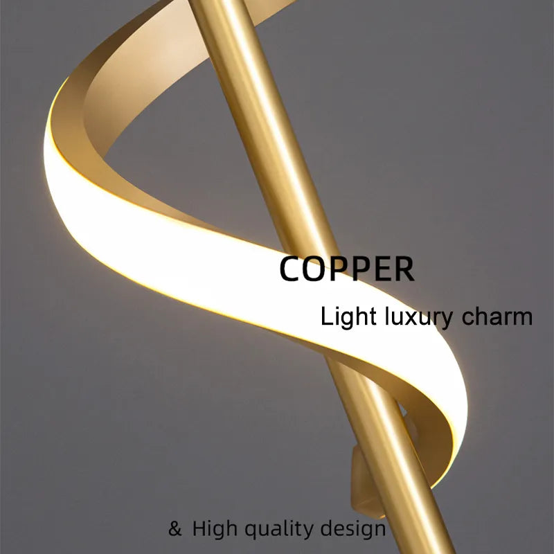 Light My House Twisted LED Wall Light – Modern Black & Gold Sconce