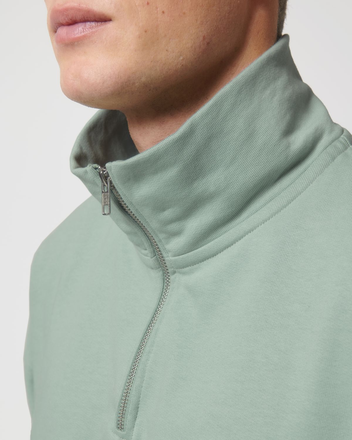 Organic Boxy Quarter Zip Sweatshirt: Unisex