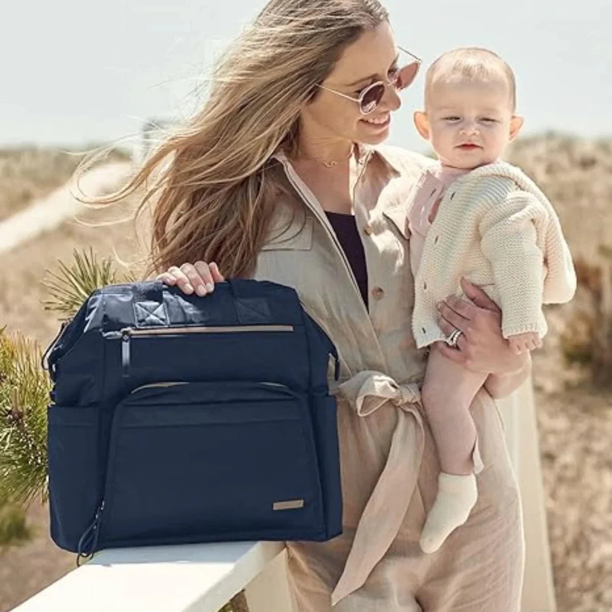 Skip Hop Main Frame Changing Backpack - Navy Blue