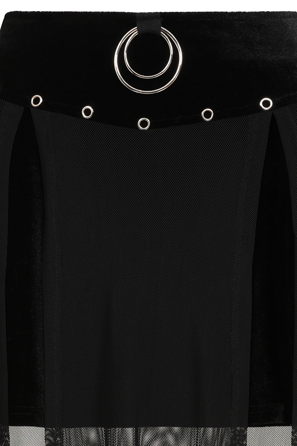Banned Apparel Obsidian Black Sheer Mesh Split Goth Maxi Skirt