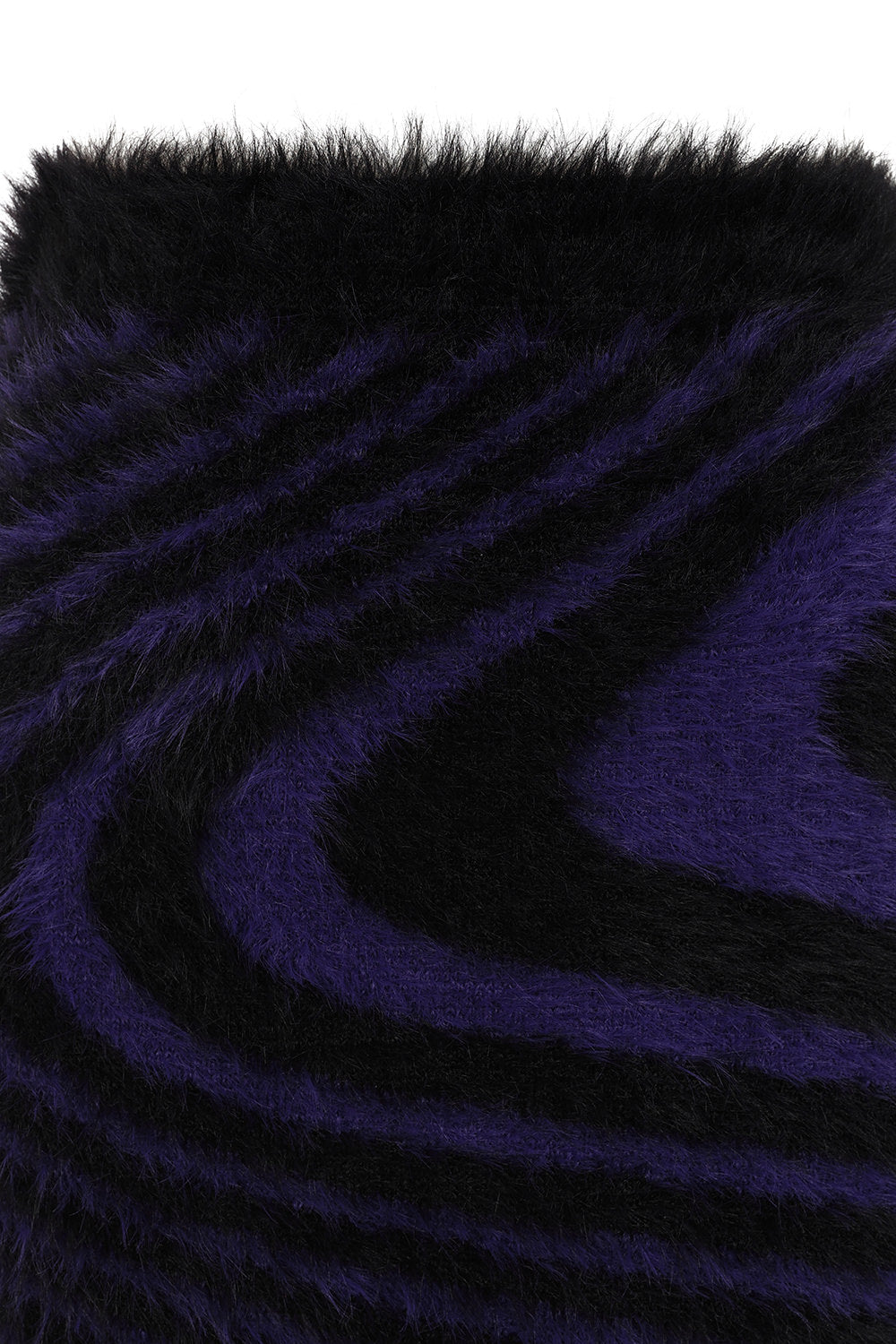 Banned Apparel Daphne Skirt – Purple Swirl Fuzzy Knit Goth Mini Skirt