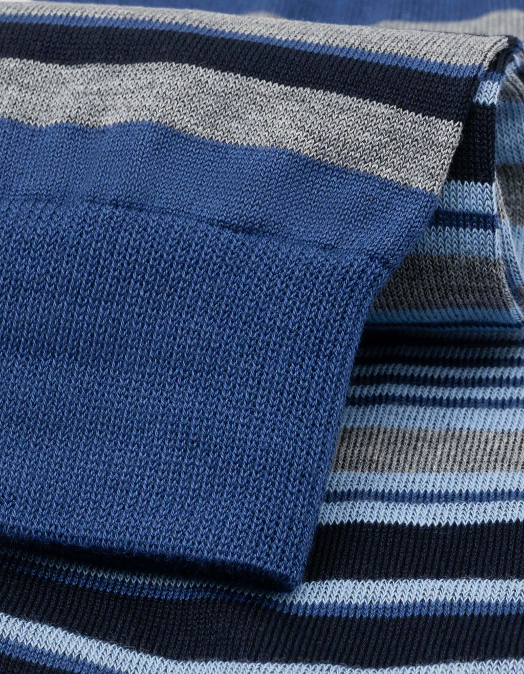 Light Blue Multi Stripe Cotton Socks