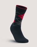 Premium Red and Black Argyle Socks