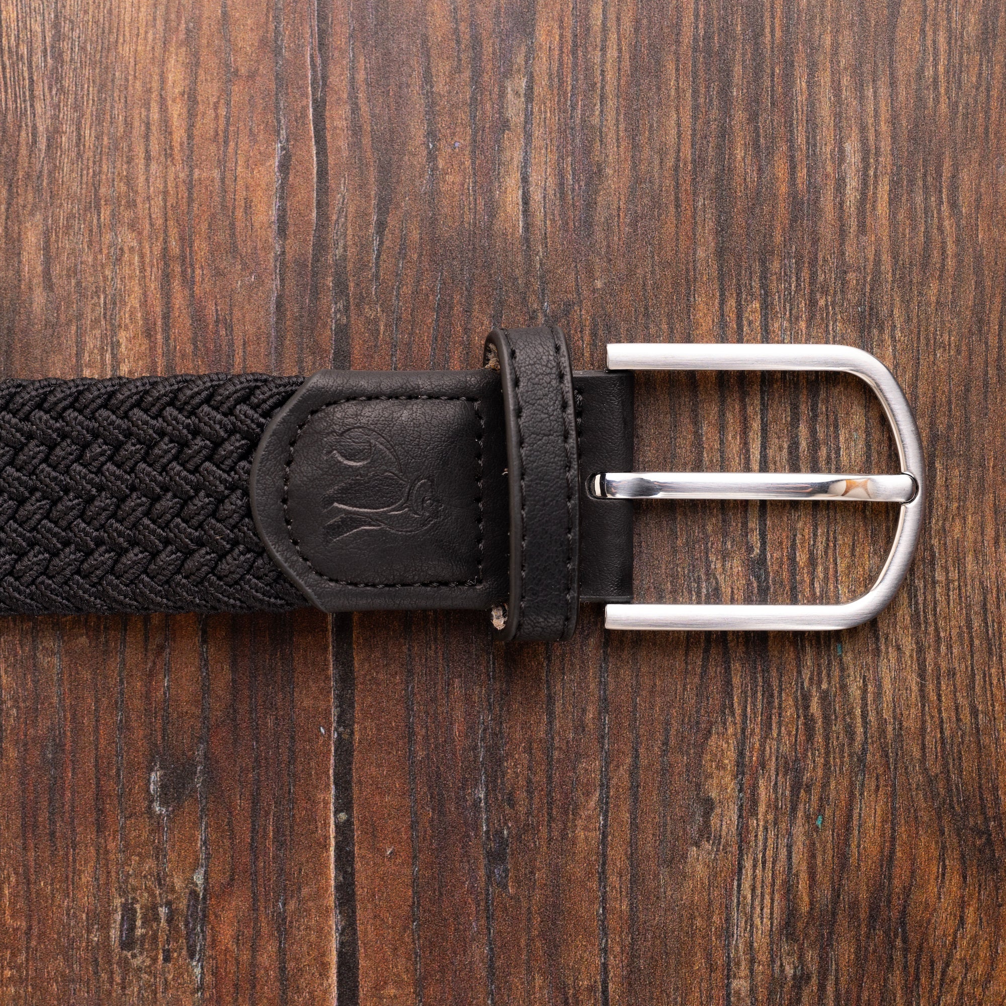 Swole Panda Woven Belt – Jet Black Recycled REPREVE Elasticated Belt