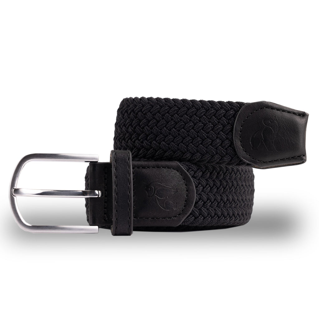 Swole Panda Woven Belt – Jet Black Recycled REPREVE Elasticated Belt