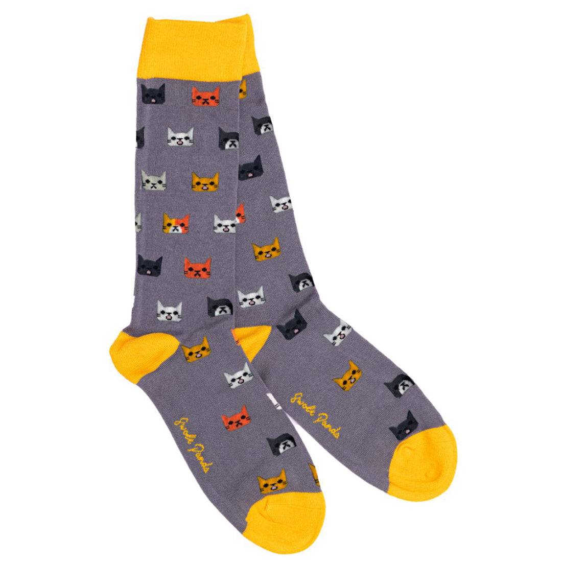 Swole Panda Cat Bamboo Socks – Soft Sustainable Novelty Animal Print
