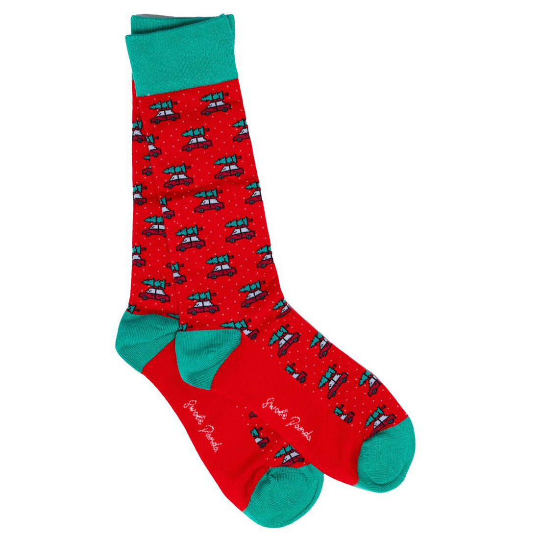 Swole Panda Driving Home For Christmas Bamboo Socks – Festive Holiday