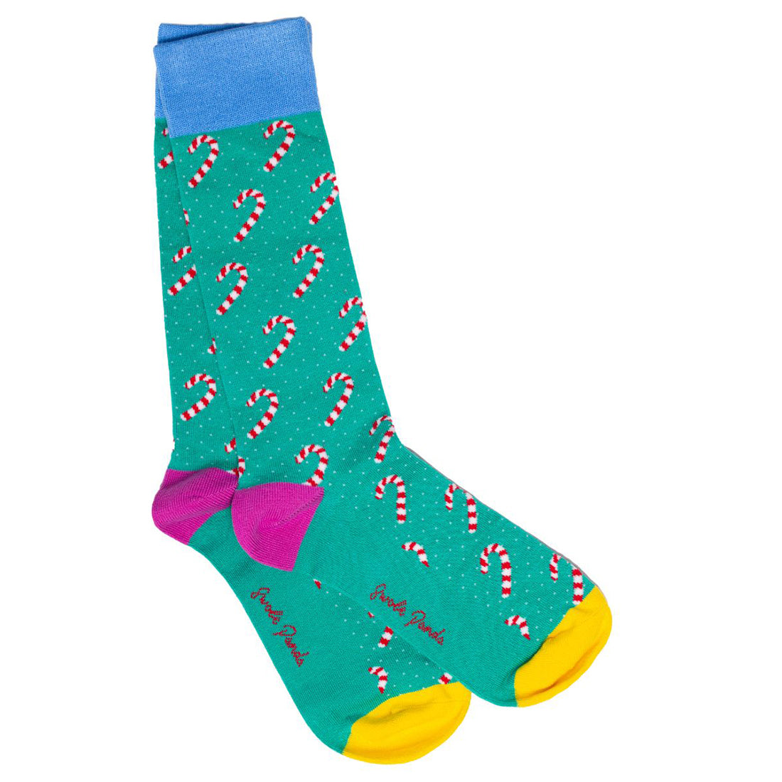 Swole Panda Candy Cane Bamboo Socks – Festive Christmas Holiday Hosiery