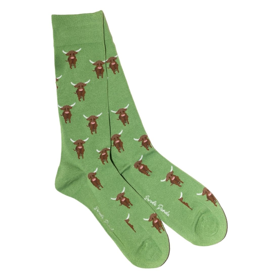 Swole Panda Highland Cow Bamboo Socks – Soft Sustainable Novelty Socks