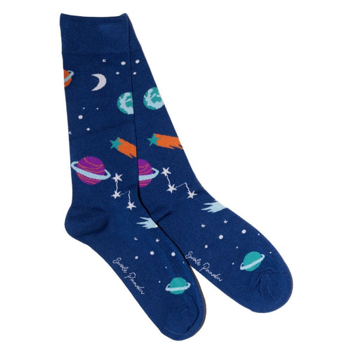 Swole Panda Outer Space Bamboo Socks – Breathable Novelty Space Socks