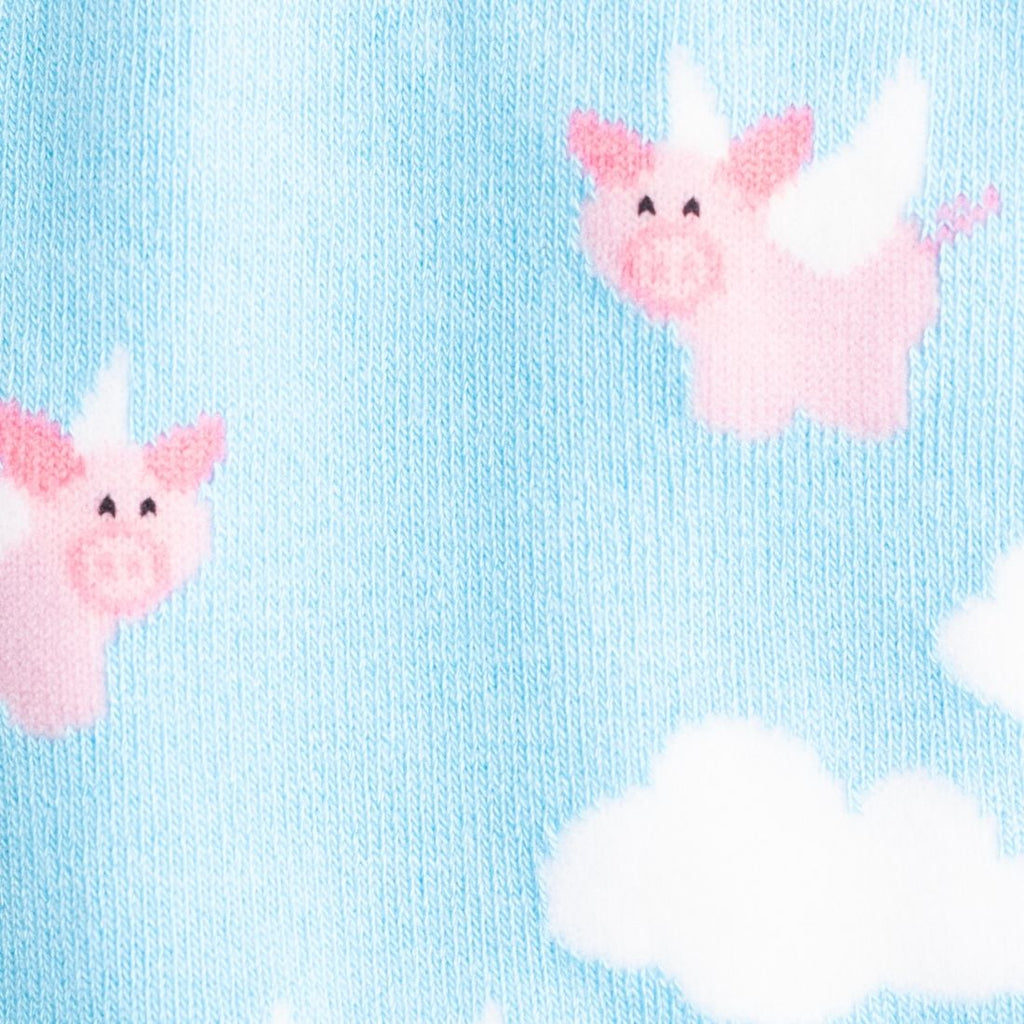 Swole Panda Flying Pig Bamboo Socks – Soft Novelty Animal Print Socks