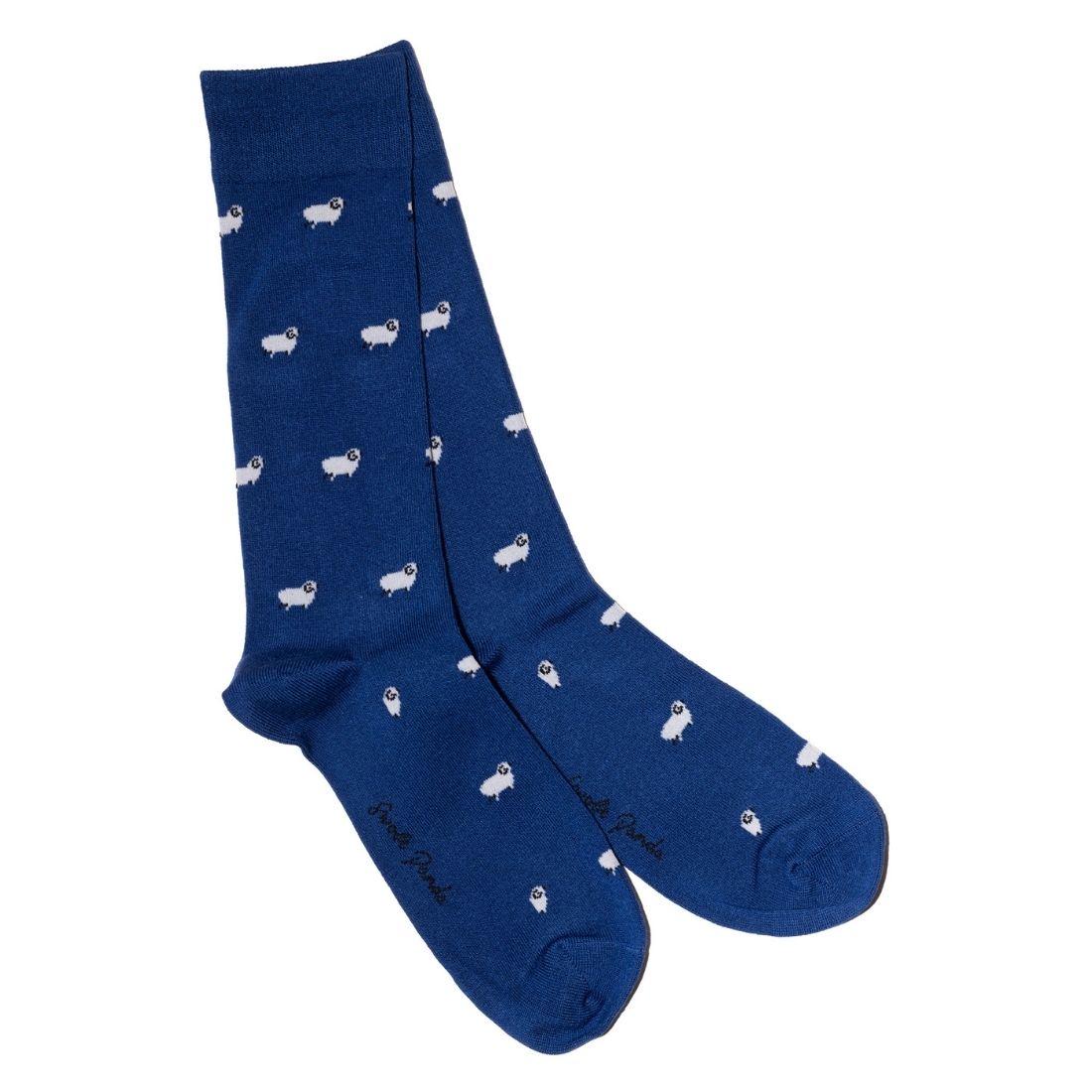 Swole Panda Navy Sheep Bamboo Socks – Sustainable Novelty Footwear