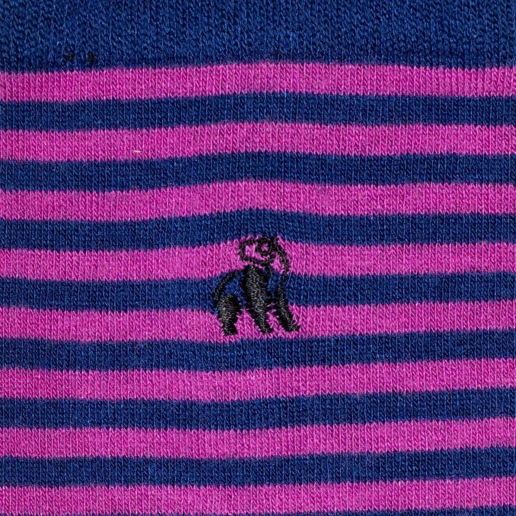 Swole Panda Pink Narrow Striped Bamboo Socks – Breathable & Soft