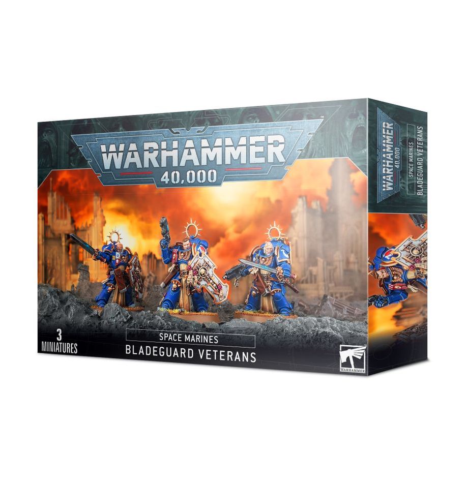 Warhammer 40k Space Marines Bladeguard Veterans - 3 Citadel Miniatures