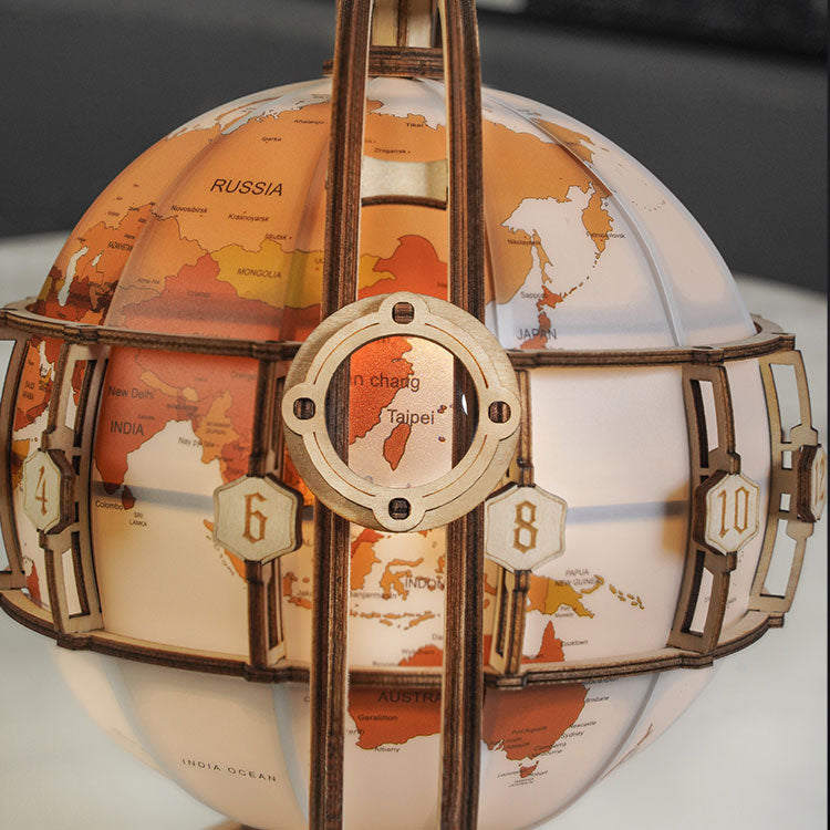 Robotime-ROKR Luminous Globe 3D Wooden Puzzle & LED Night Light