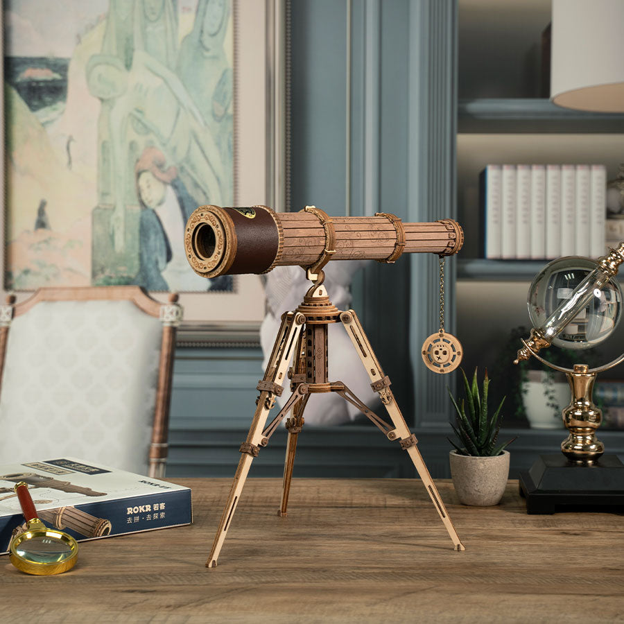 ROKR Monocular Telescope 3D Wooden Puzzle – Retro Pirate Model Kit