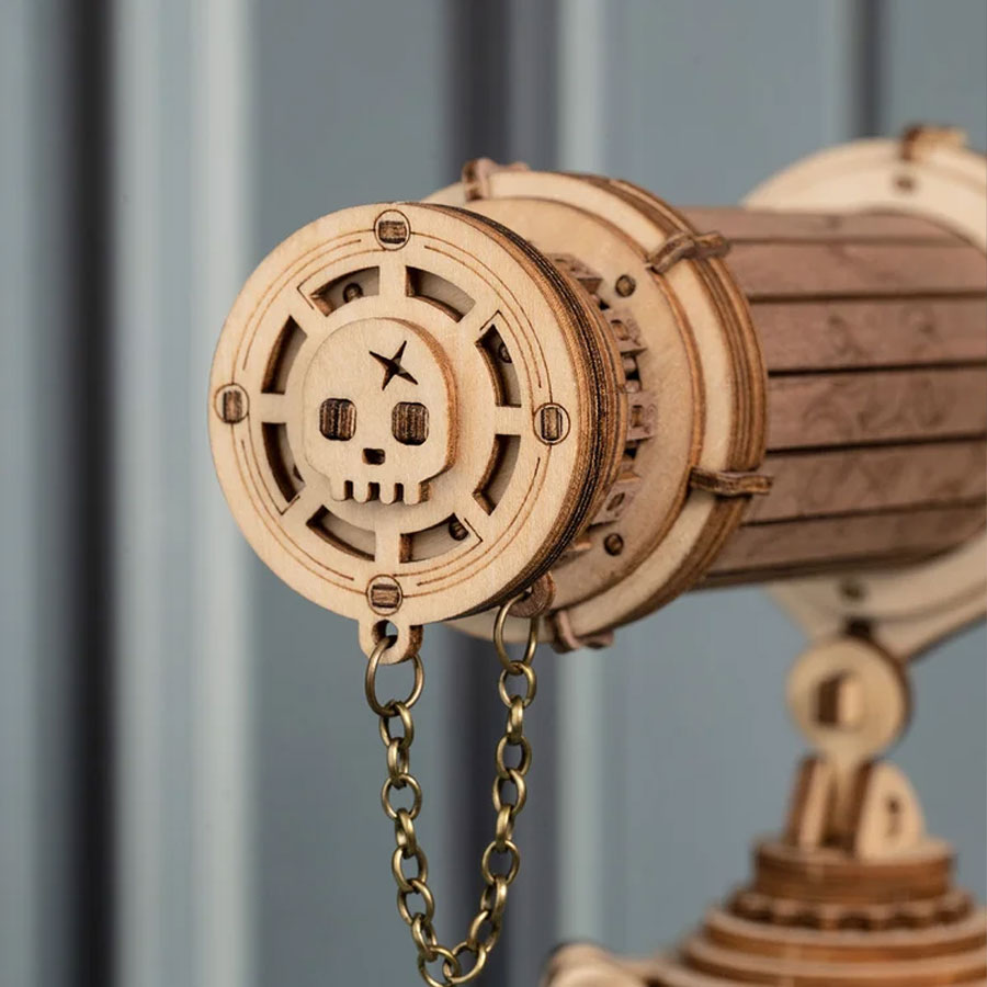 ROKR Monocular Telescope 3D Wooden Puzzle – Retro Pirate Model Kit