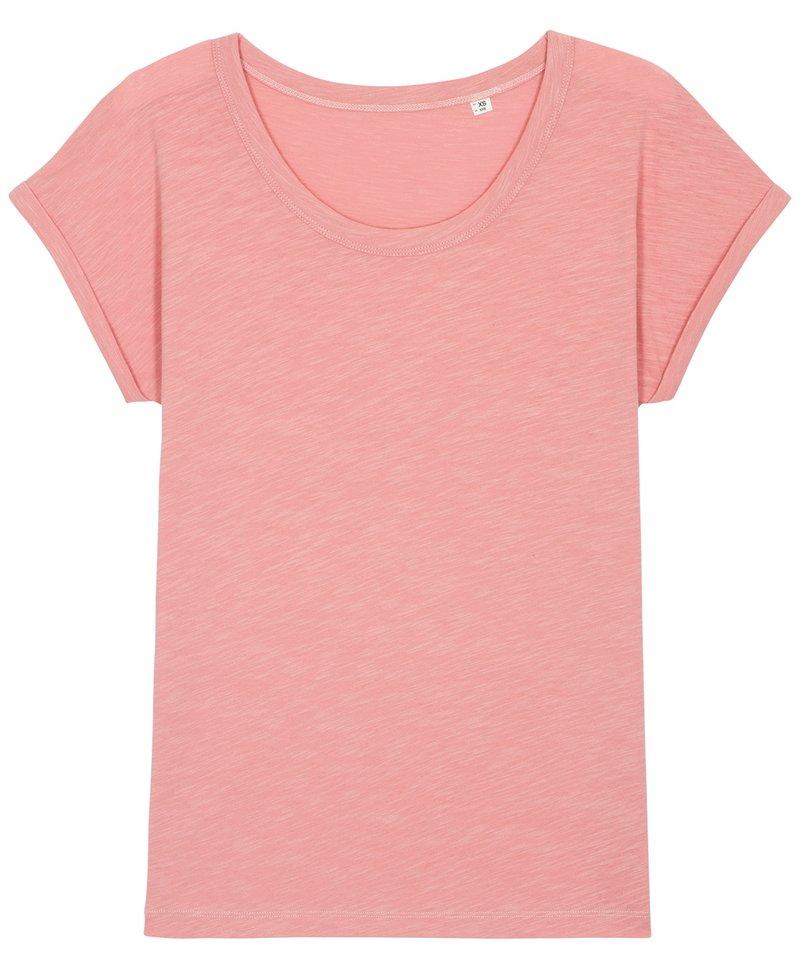 Organic Slub Rolled Sleeve T-shirt Womens
