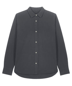 Organic Cotton Oxford Long Sleeve Shirt: Womens
