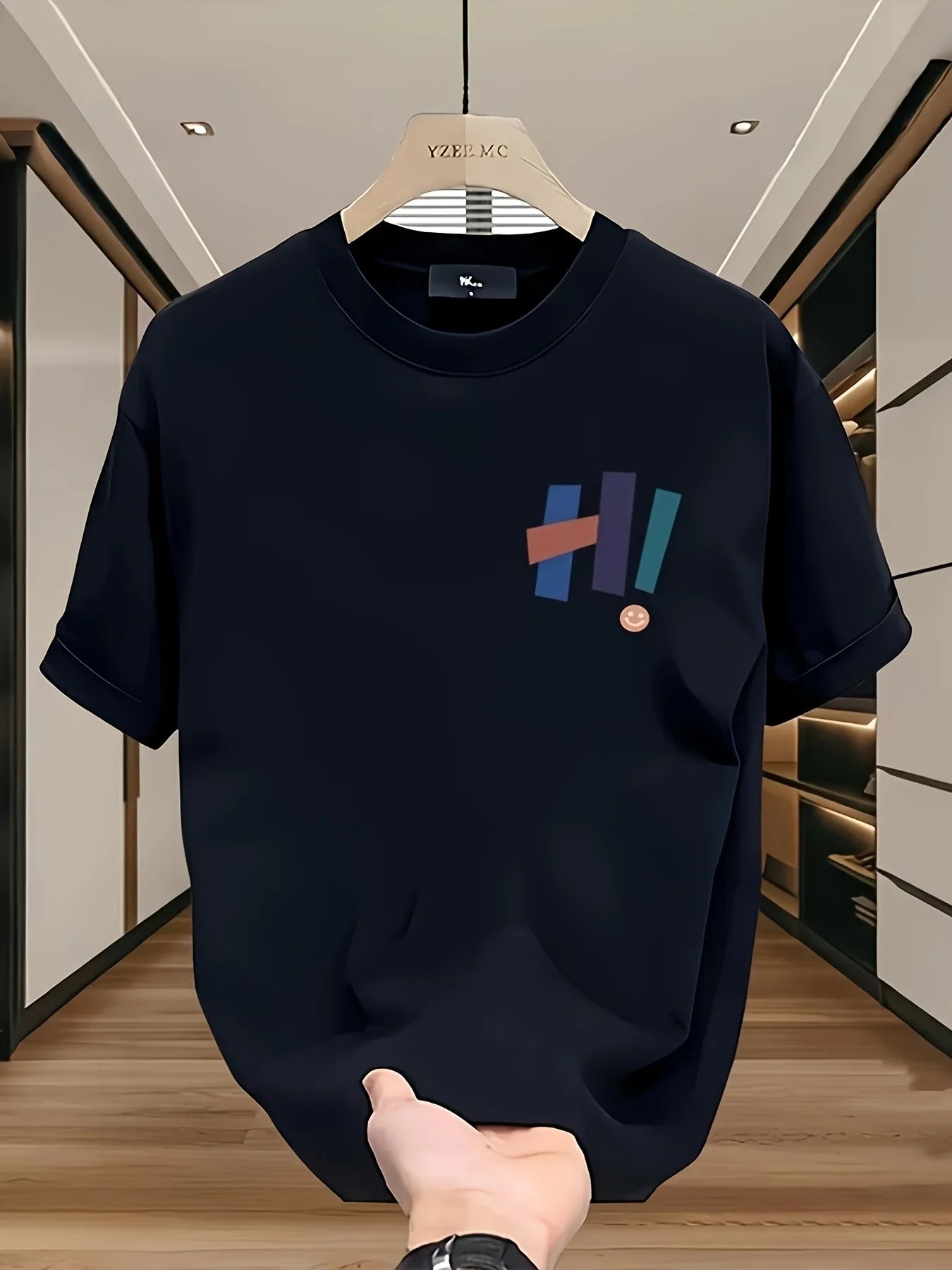 Men’s Heavyweight 100% Cotton Graphic T-Shirt – Casual Crew Neck Tee