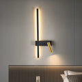 Light My House Gold & Black LED Wall Lamp with Dual Switch Reading Light