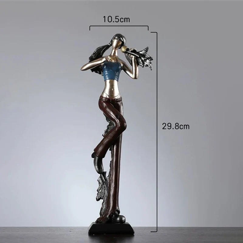 Vintage Musician Resin Figurines – Modern Jazz Band Sculptures for Home Décor