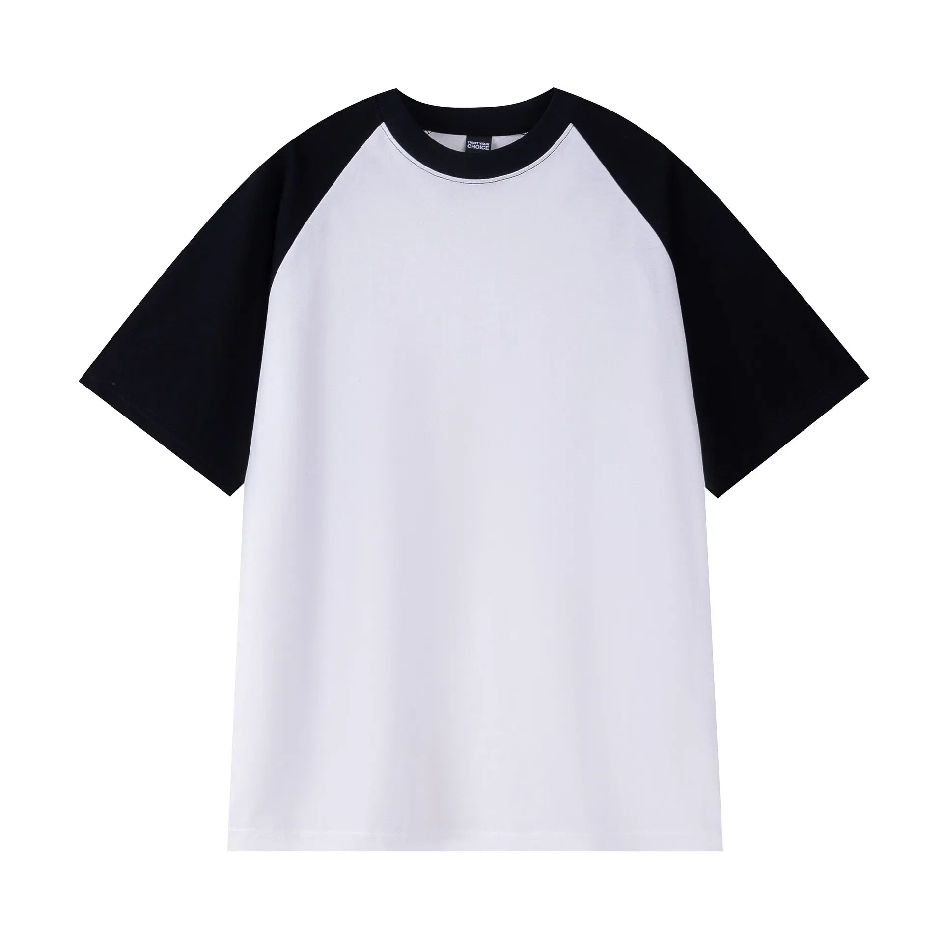 Heavyweight 240g Contrast Sleeve Cotton T-Shirt for Men