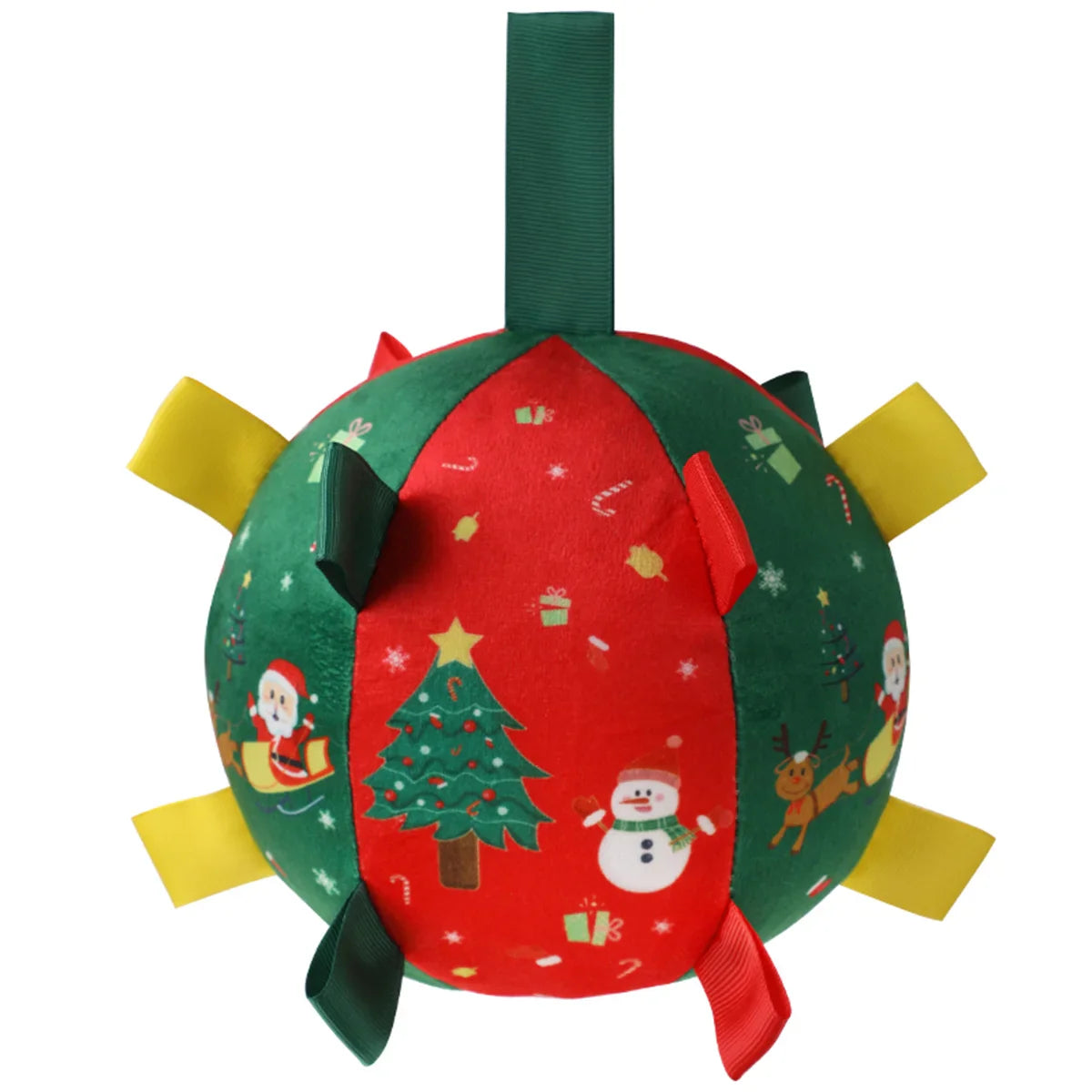 Interactive Dog Bell Ball Toy – Soft Fleece Training & Play Football