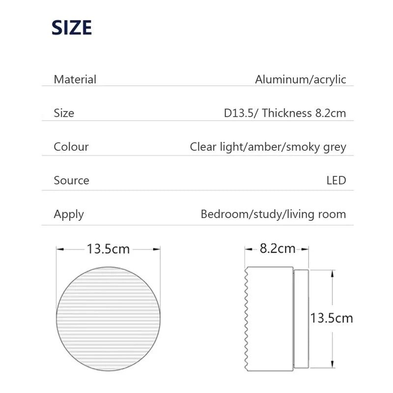 Modern Jelly LED Wall Lamp – Round Glass Wall Light
