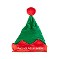 PoundFun Santa's Helper Hat with Jingle Bells – Red and White Festive Cap