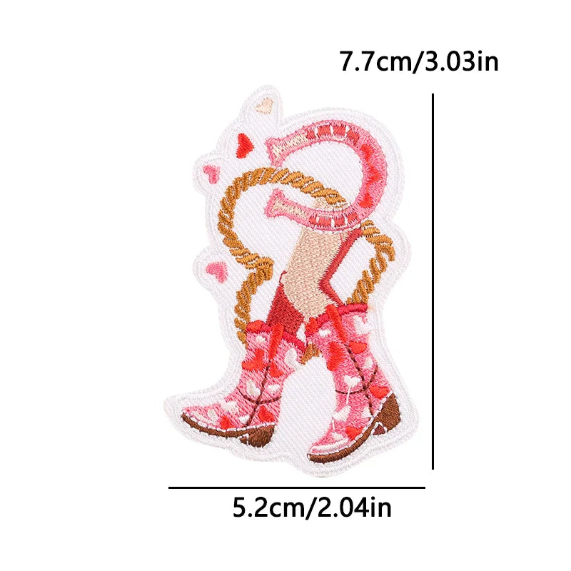 Cowgirl Boot Embroidered Patch Cowgirl Boot Embroidered Patch.
