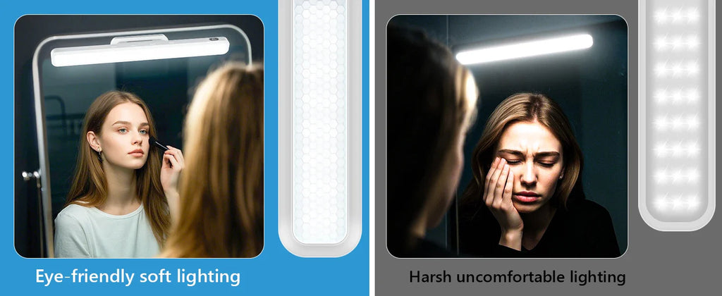 Rechargeable LED Mirror & Cabinet Light Bar – 3 Color, Dimmable, Magnetic, Remote Control