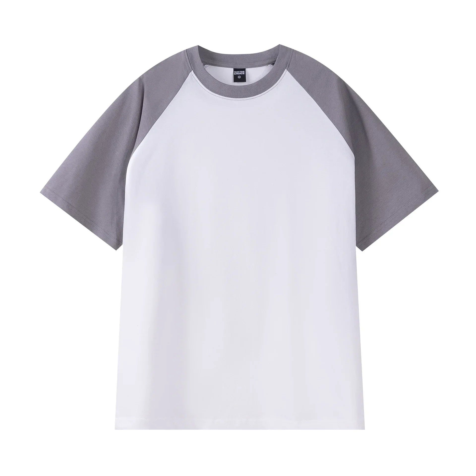 Heavyweight 240g Contrast Sleeve Cotton T-Shirt for Men