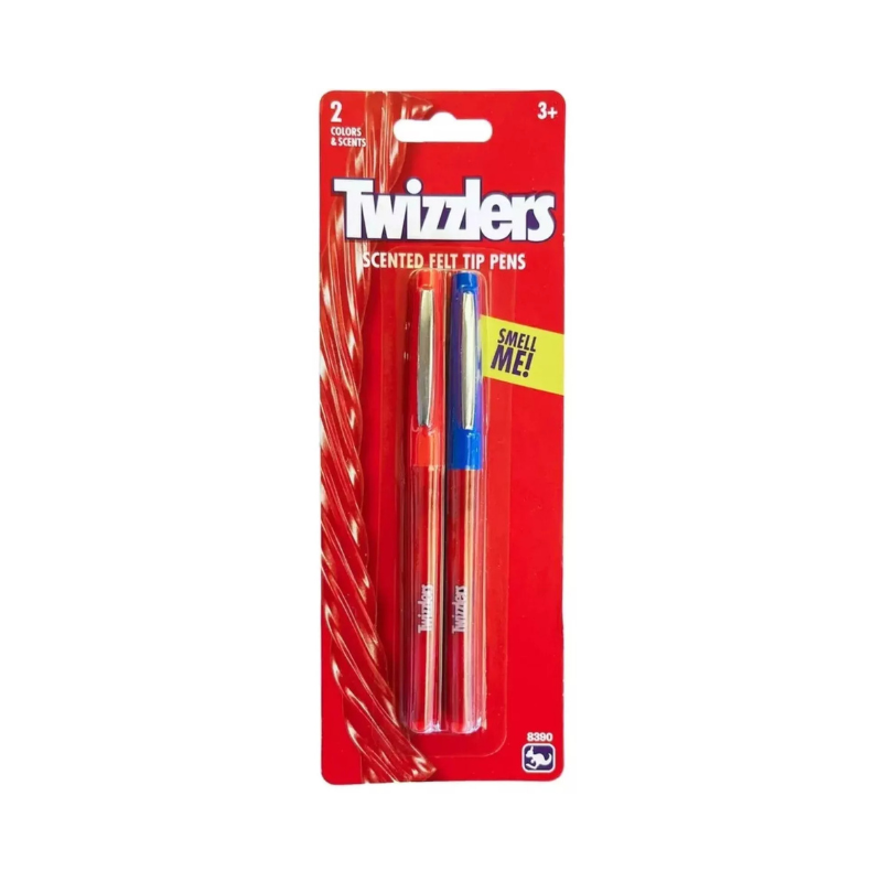 Twizzlers Scented Felt Tip Pens by PoundFun – 2-Pack Novelty Stationery