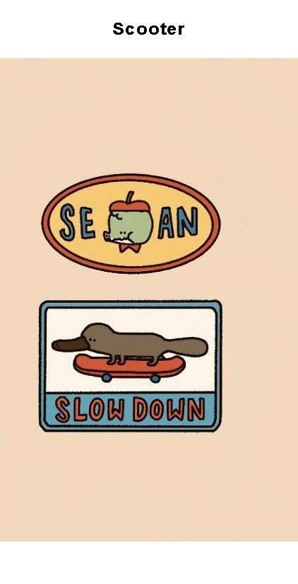 Embroidered Woven Label Stickers - A Gator Life Animal Decals - 2 Pack