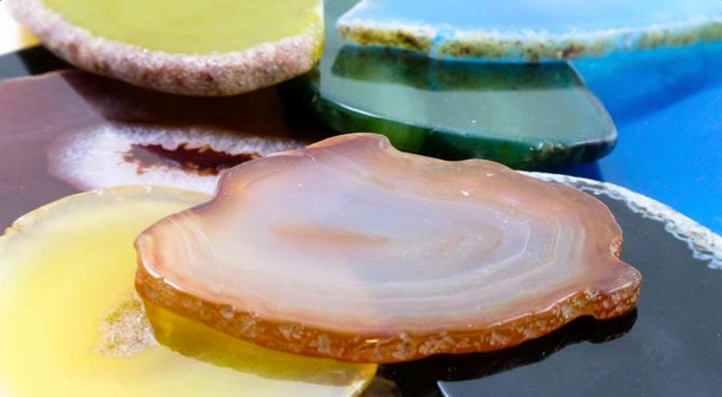 Natural Agate Slices - Pack of 6