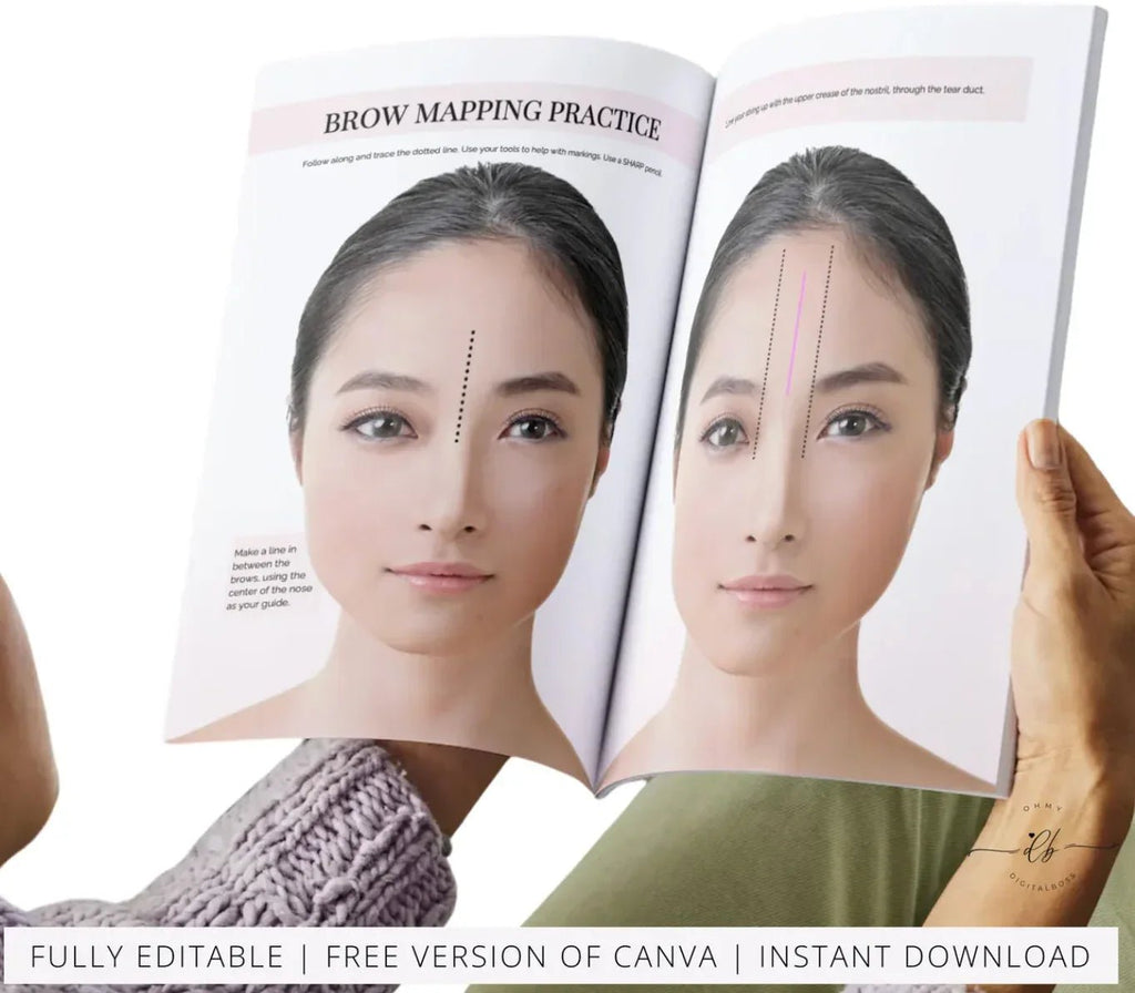 The London Brow Company Eyebrow Mapping Training Manual | Canva Template