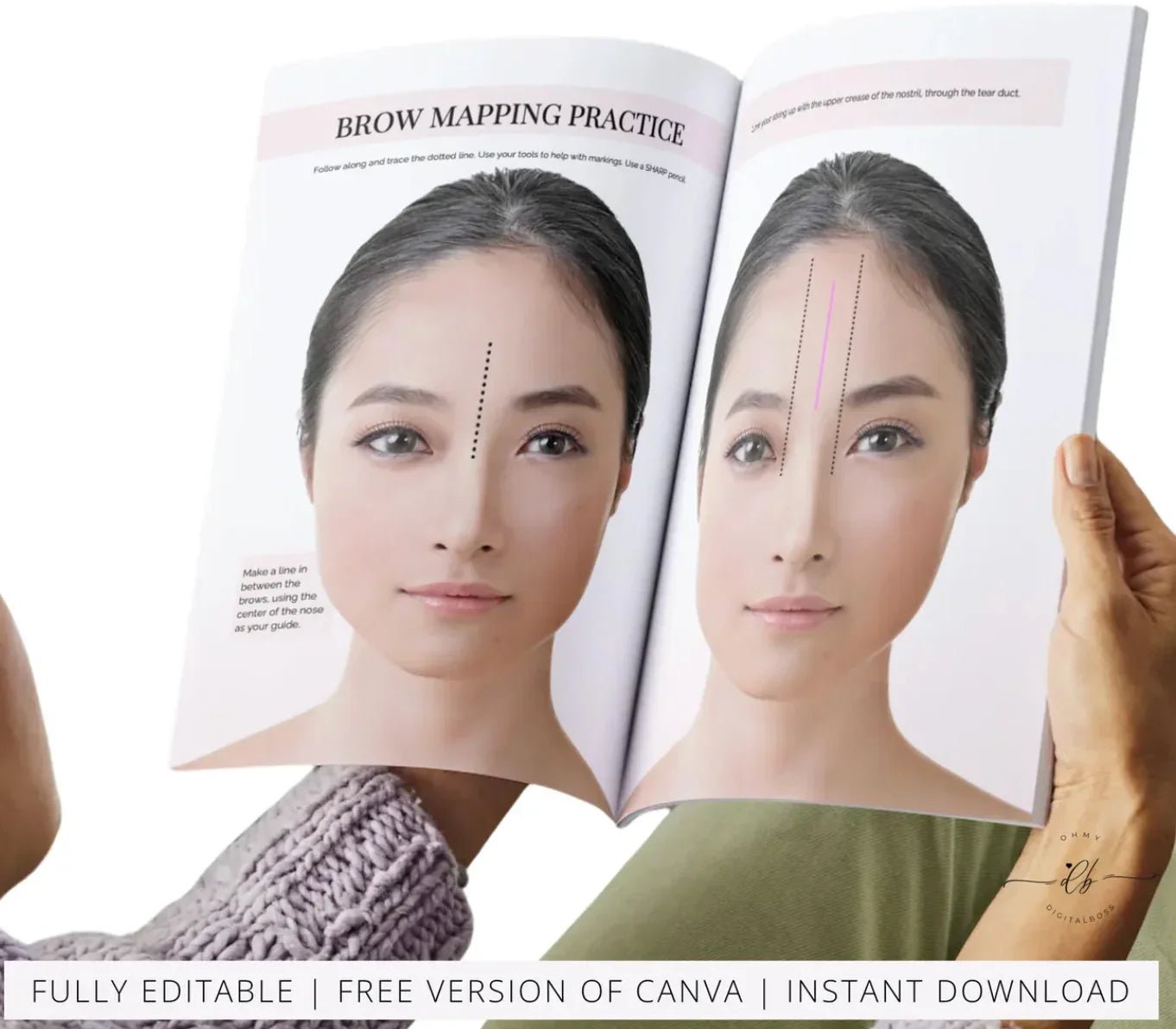 The London Brow Company Eyebrow Mapping Training Manual | Canva Template