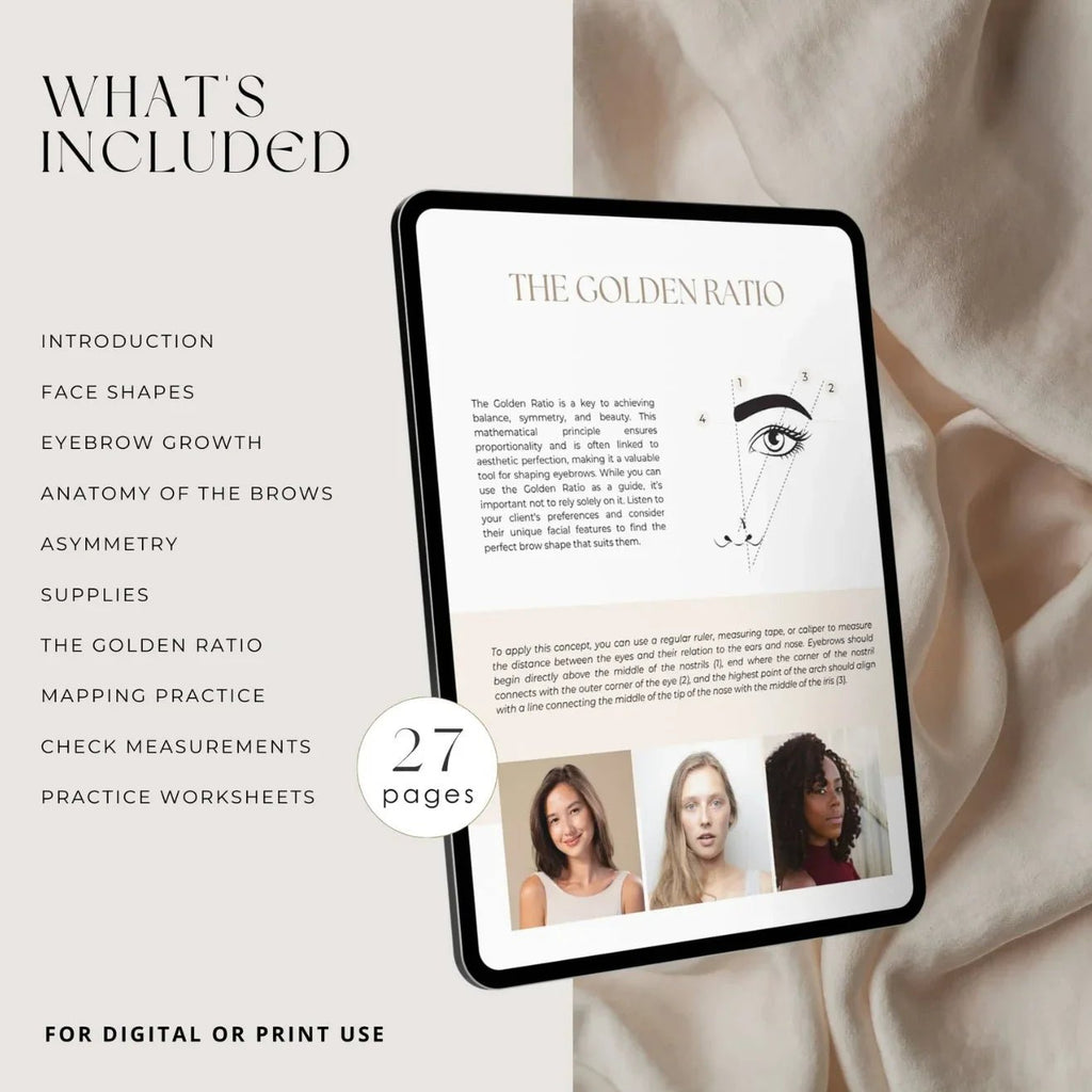 The London Brow Company Eyebrow Mapping Training Manual | Canva Template