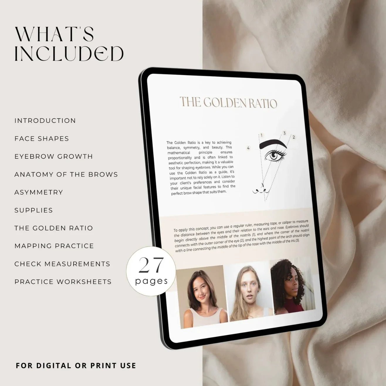 The London Brow Company Eyebrow Mapping Training Manual | Canva Template