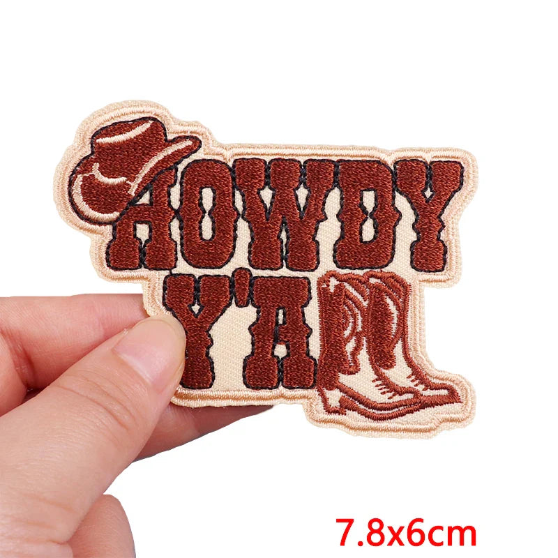 Cowgirl Boot Embroidered Patch Cowgirl Boot Embroidered Patch.