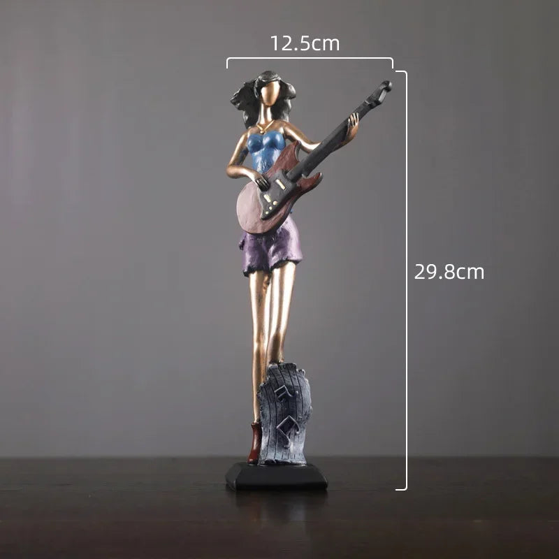 Vintage Musician Resin Figurines – Modern Jazz Band Sculptures for Home Décor