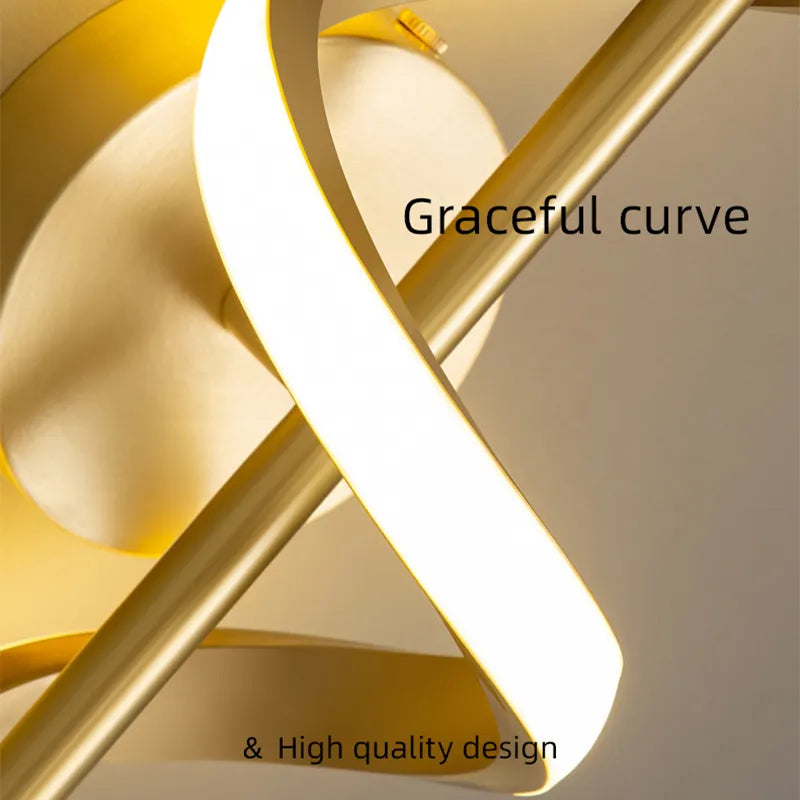 Light My House Twisted LED Wall Light – Modern Black & Gold Sconce