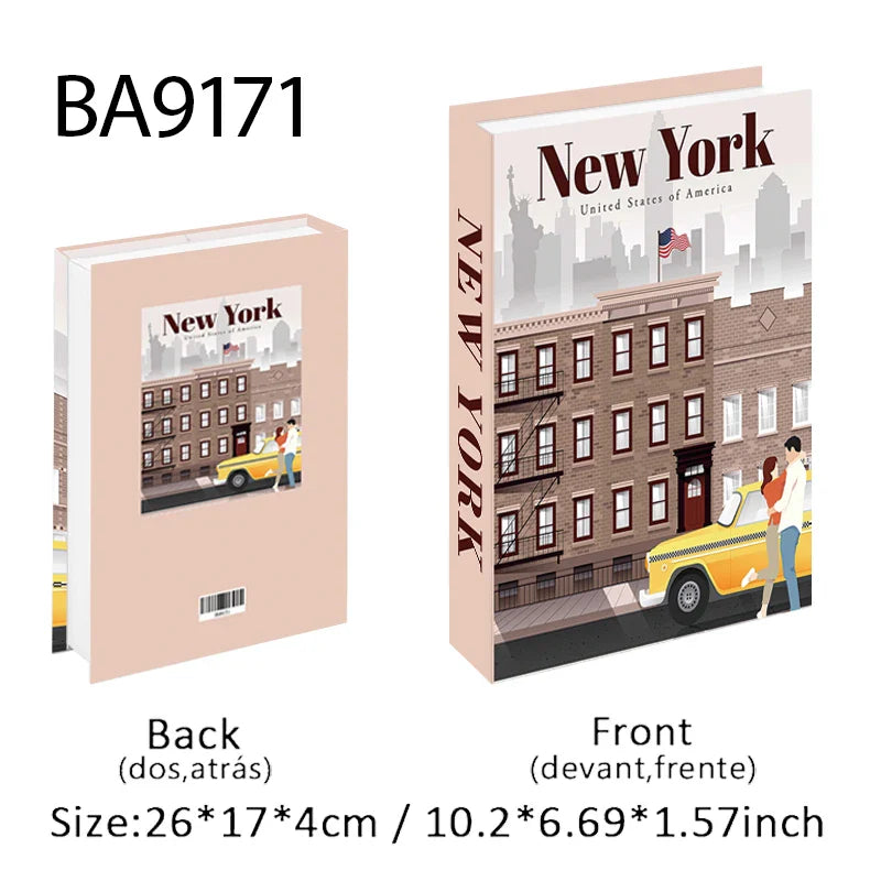Travel City Decorative Display Books with Hidden Storage – Paris, London, New York, Tokyo & More