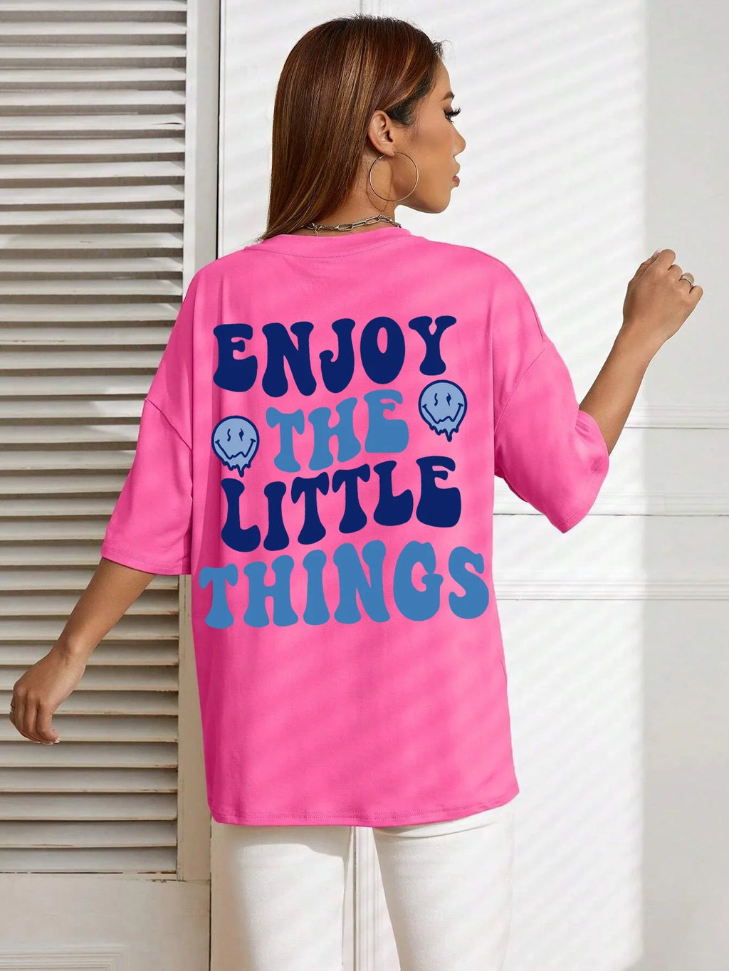 Enjoy The Little Things Oversized T-Shirt for Women - Streetwear Tee