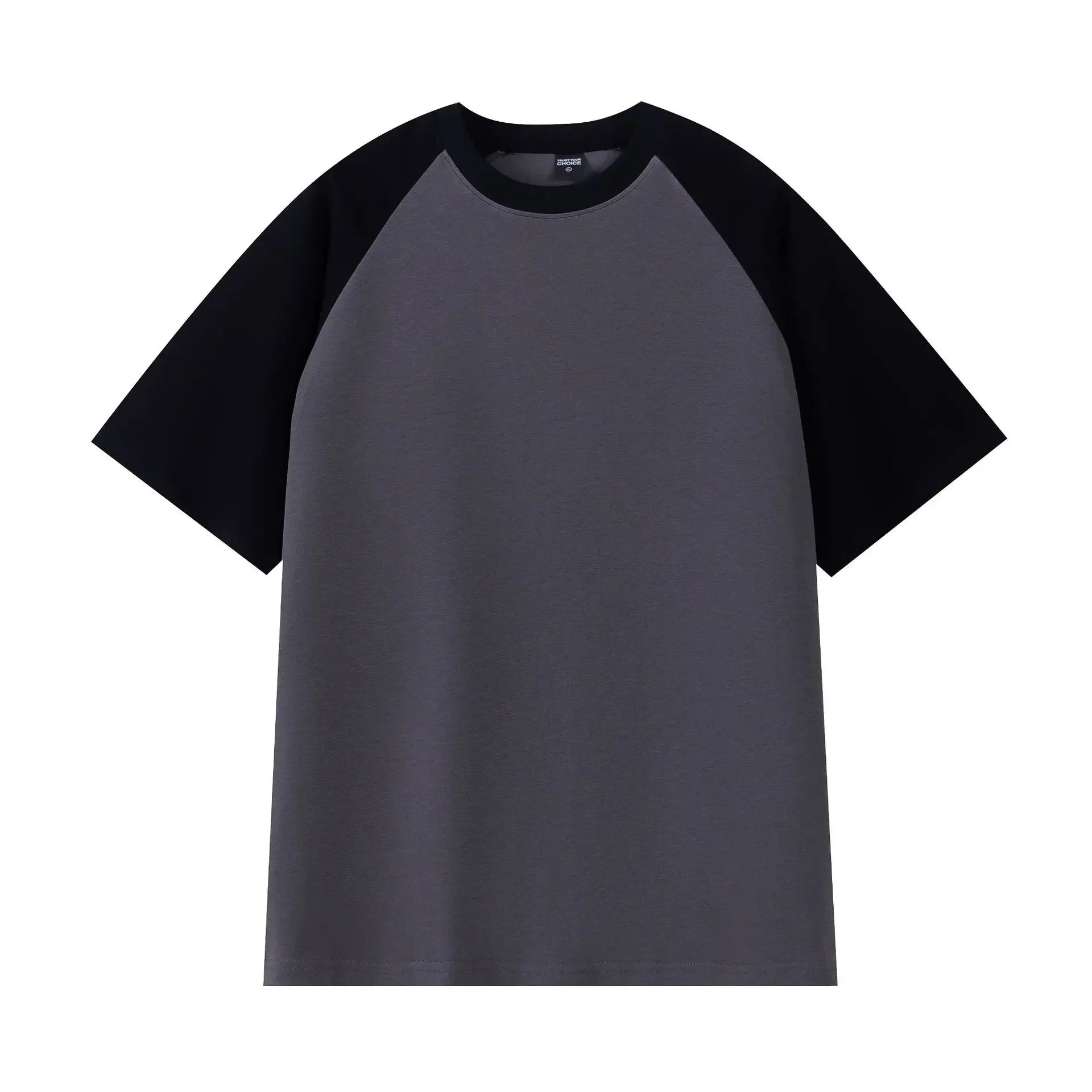Heavyweight 240g Contrast Sleeve Cotton T-Shirt for Men